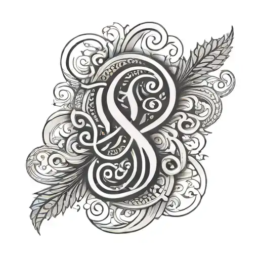 Sharath And Gurjeet Initial Letter Of The Name Written Logo