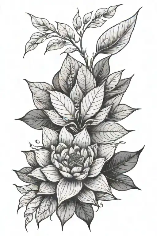 Plant Mandala Tattooed On The Arm