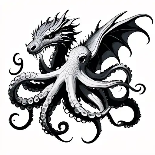 Octopus And A Dragon
