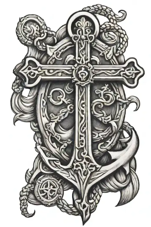 Cross And An Anchor