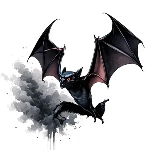 A Bat Flying Towards