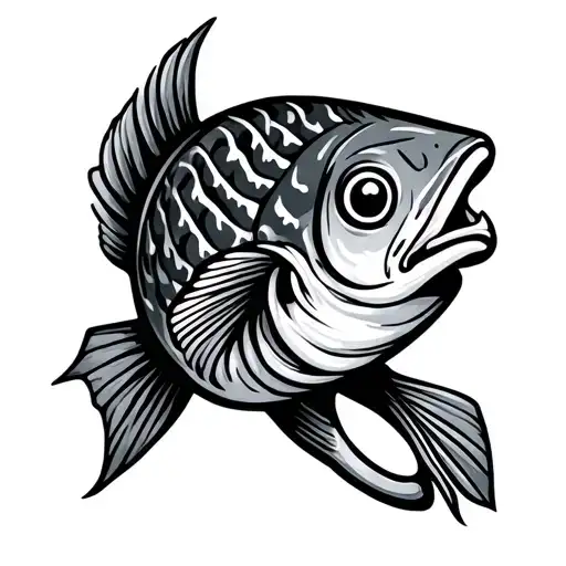 Fish Hook With Pattern Inspired