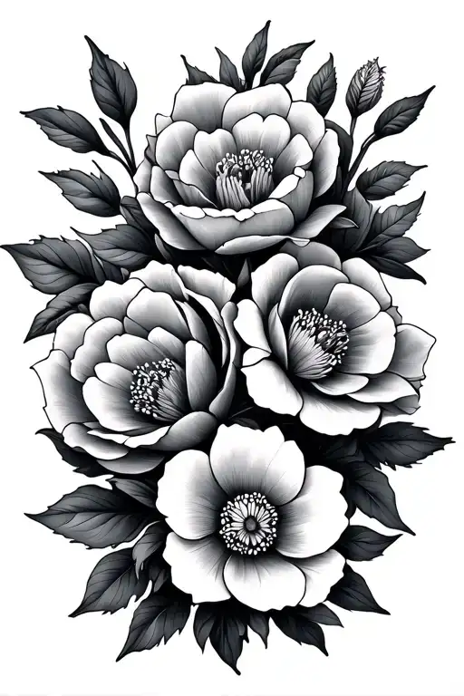 Flowers Intertwined Representing Daughters