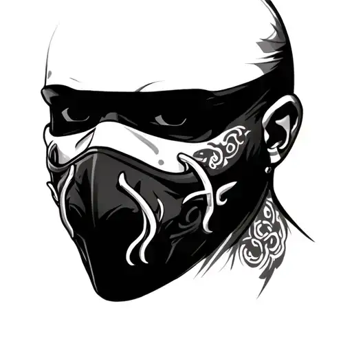 Gangster Ski Mask With Piercing