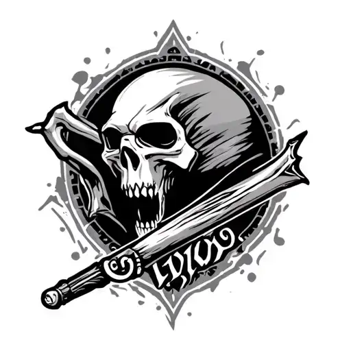 Reaper In Custom Lettering Style