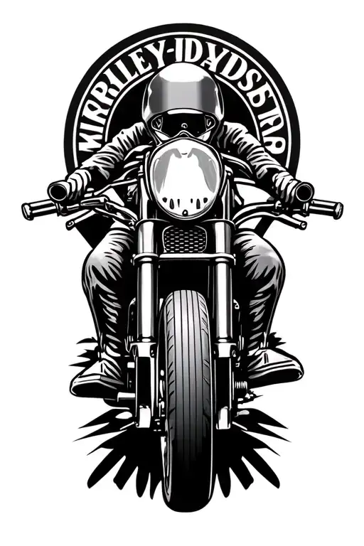 Dirt Bikes And Harley Davidson Motorcycle