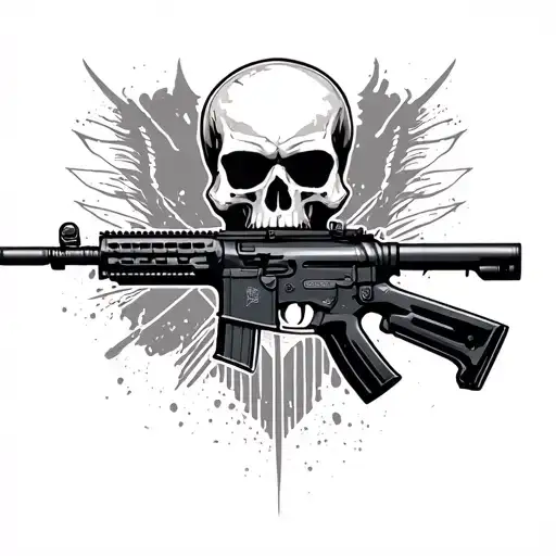Skull And Ar 15