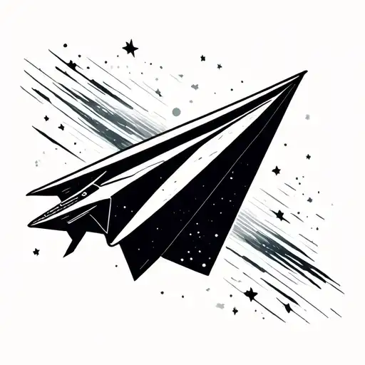 Paper Airplane In Space