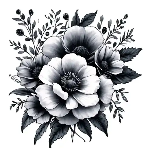 February And December Birth Flower Bouquet