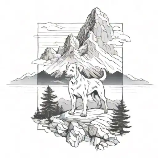 Dog Scenic Mountain Landscape