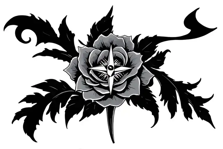 Sonia's Name With A Wind Rose