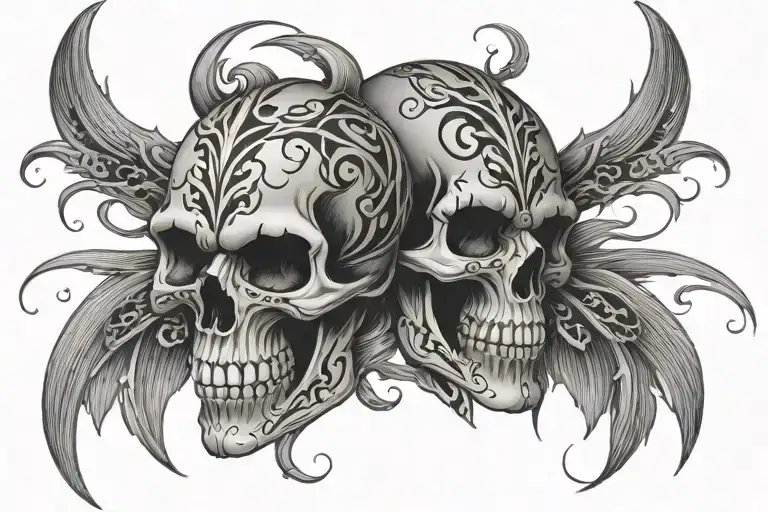 Goth Or Tribal Skull