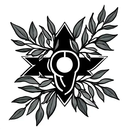 Hip Tattoo With Olive Branches And Yhwh