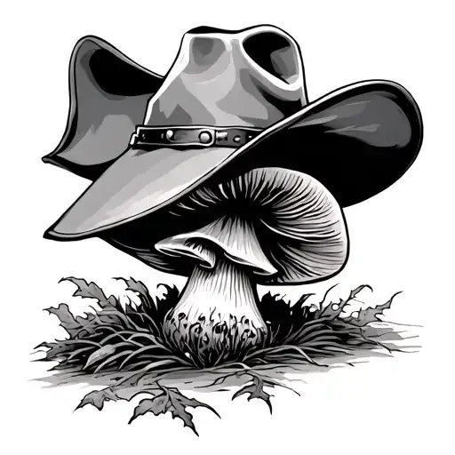 Mushroom Book Cowboy Hat