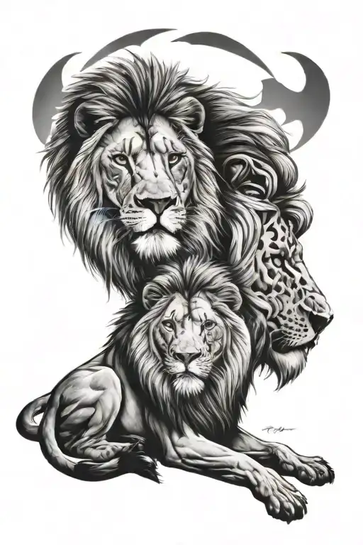 Lion Couple Love