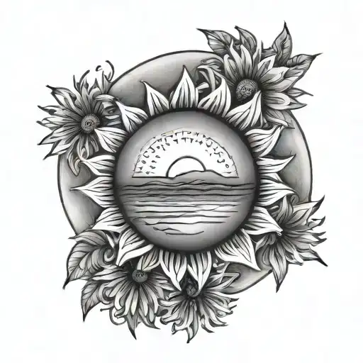 Water Color Sun Rainbow