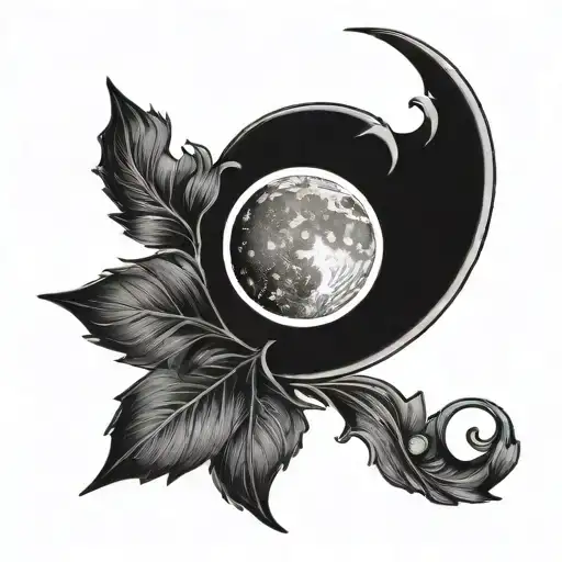 Crescent Moon With An A Inside