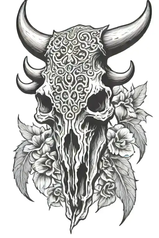 Desert Western Bull Skull