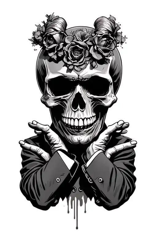 See No Evil Speak No Evil Hear No Evil Gangster Skull