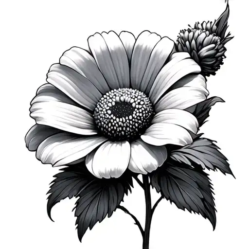 Thuva And Daisy Or Sweet Pea Flower