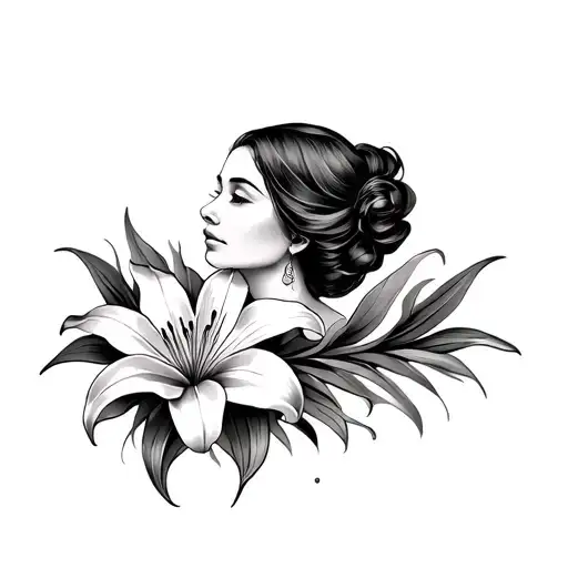 You Are As Beautiful As The Sun -Nonna Mere- With A Lily