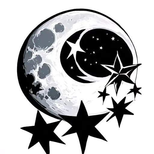 Moon Plain With Four Star