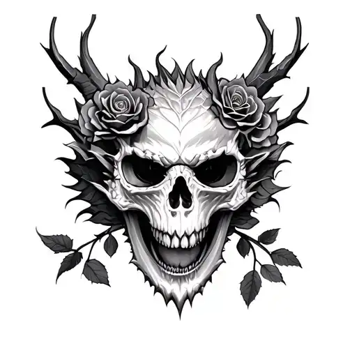 Skull Rose Dragon