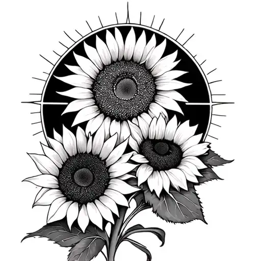 Sunflowers And The Sun