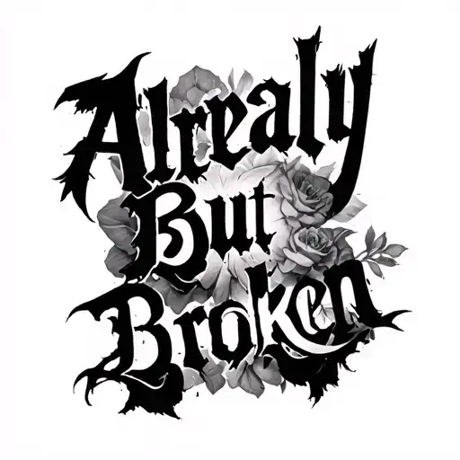 Already Broken But In Script Font