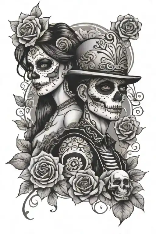 Day Of The Dead Girl And Guy