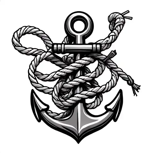 Anchor And Rope And Proppeller