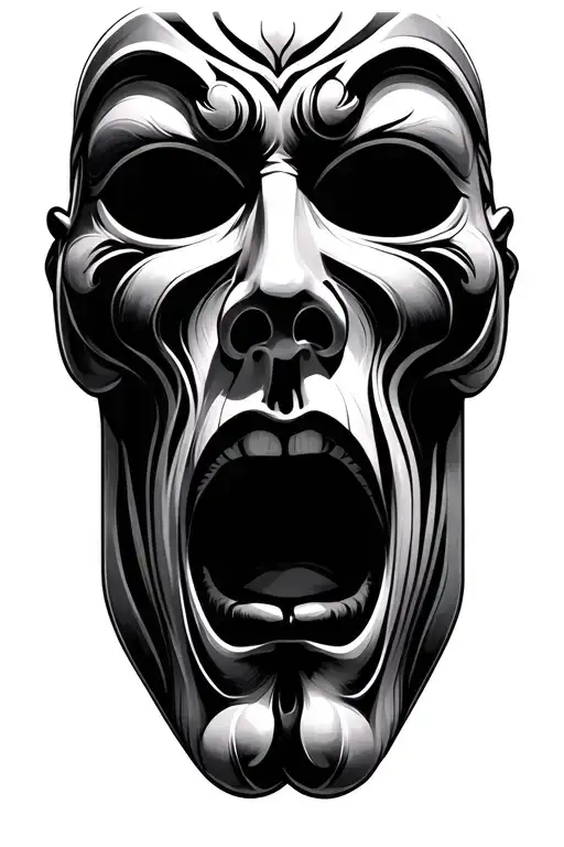 Masks Representing Strong Emotions