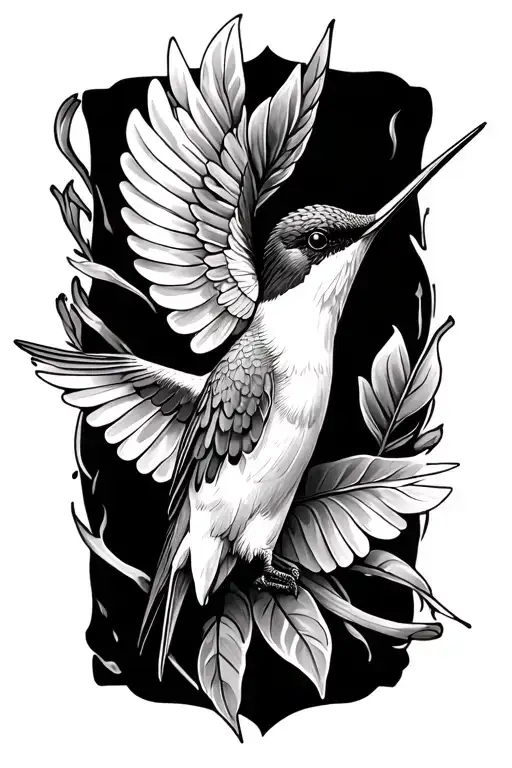 Hummingbird Forearm Tattoo Design
