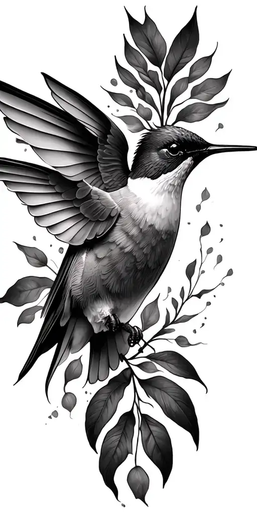 Hummingbird Forearm Tattoo Design
