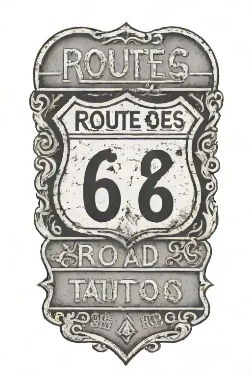 Route 66 Road Sign