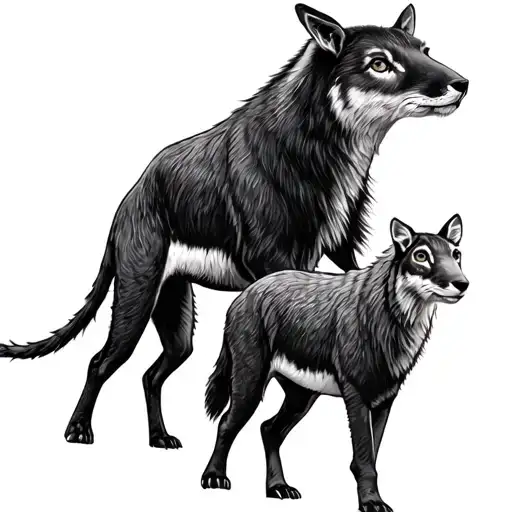 Animals Walking In A Line