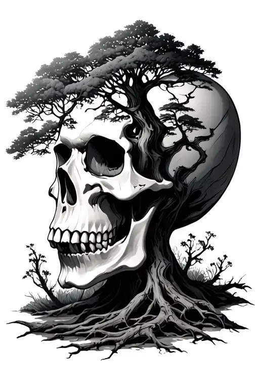 Skull With Trees