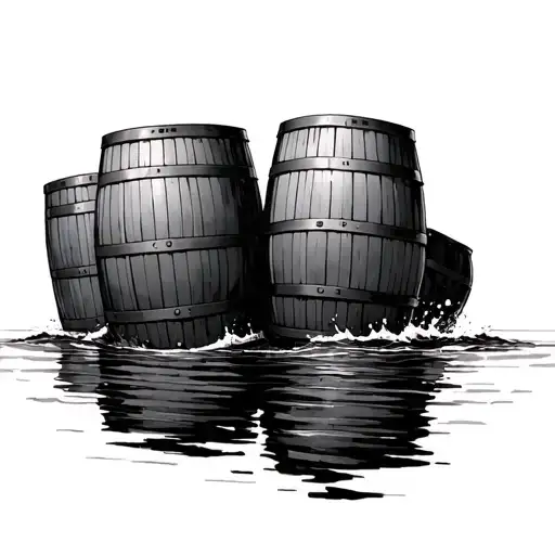 Barrels In The Water Scene From Jaws