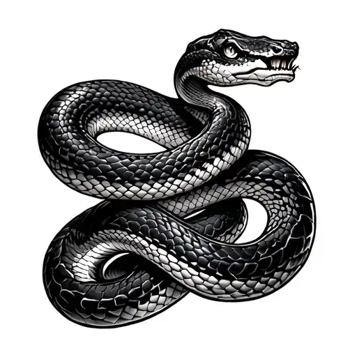 Snake Wrapped Around Fore Arm