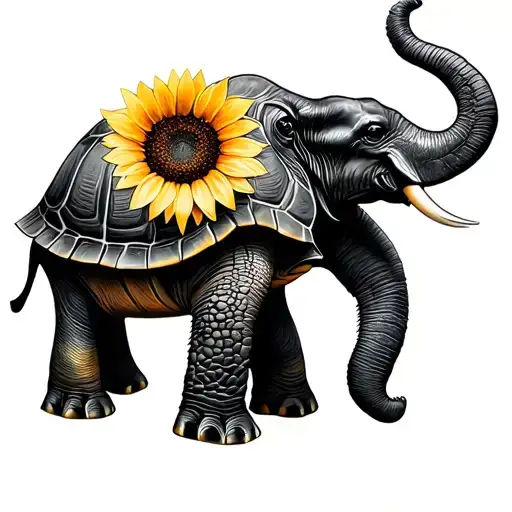 Elephant Sunflower Turtle