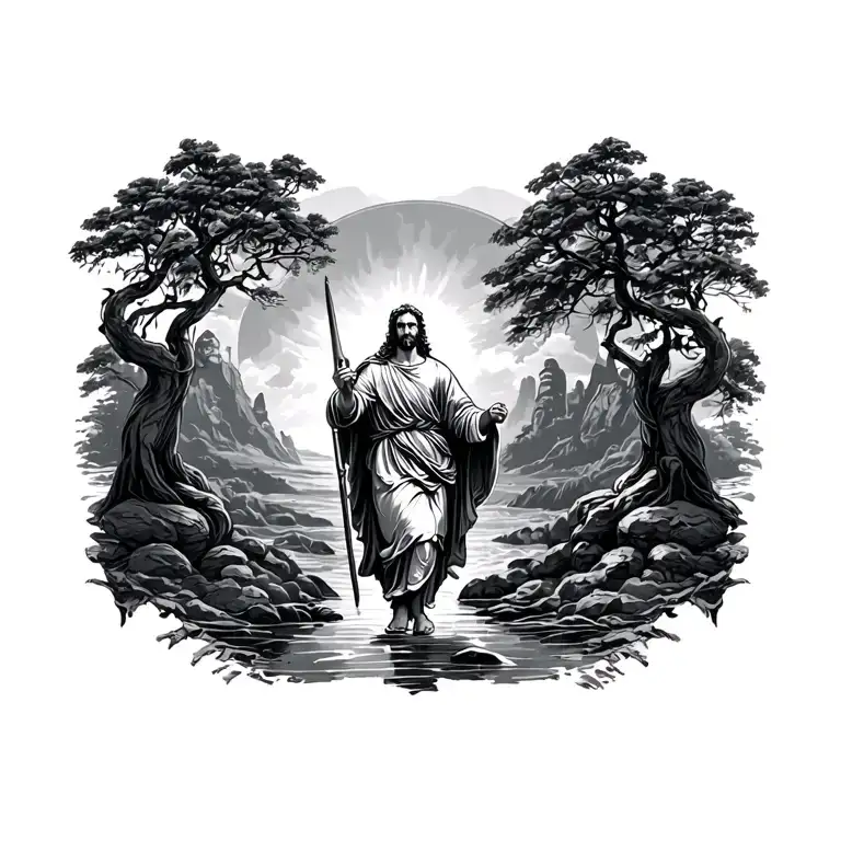 Saint Christopher Walking