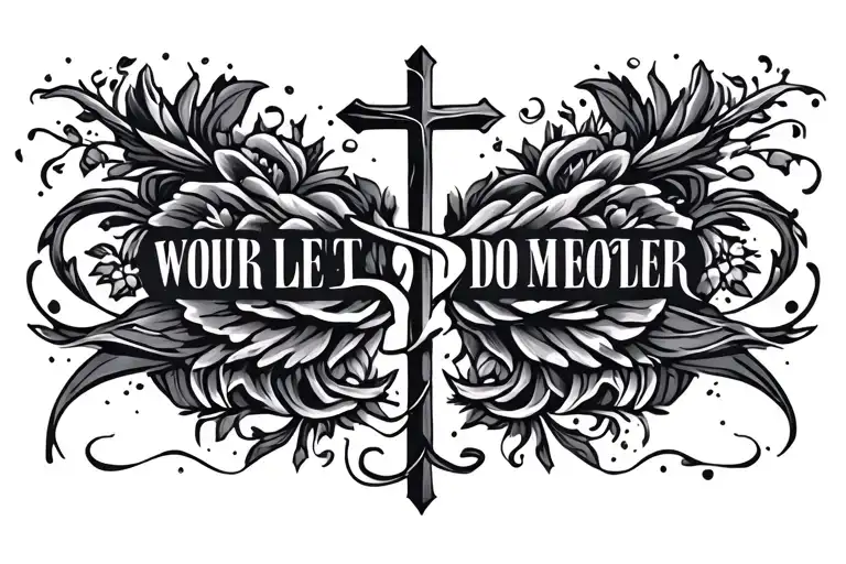 Bible Verse Cross Surrounded