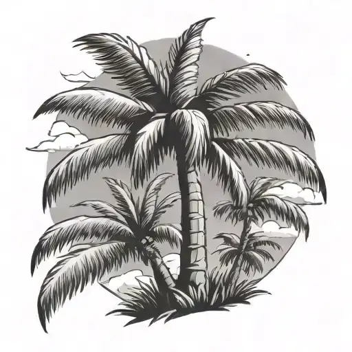 Simpsons T Palm Tree