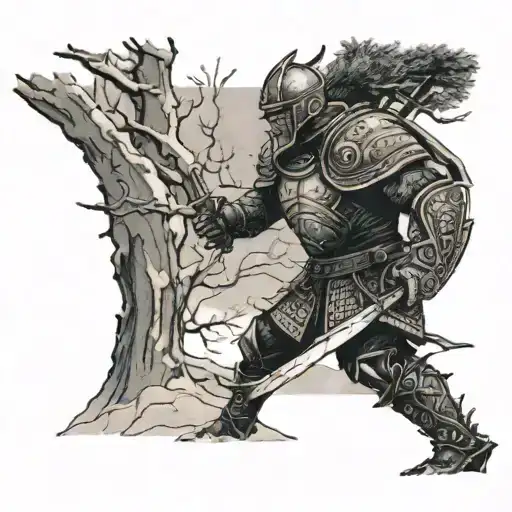 Warrior With Robert Frost Snowy Wood Poem