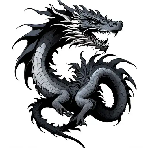 Blackwork Dragon