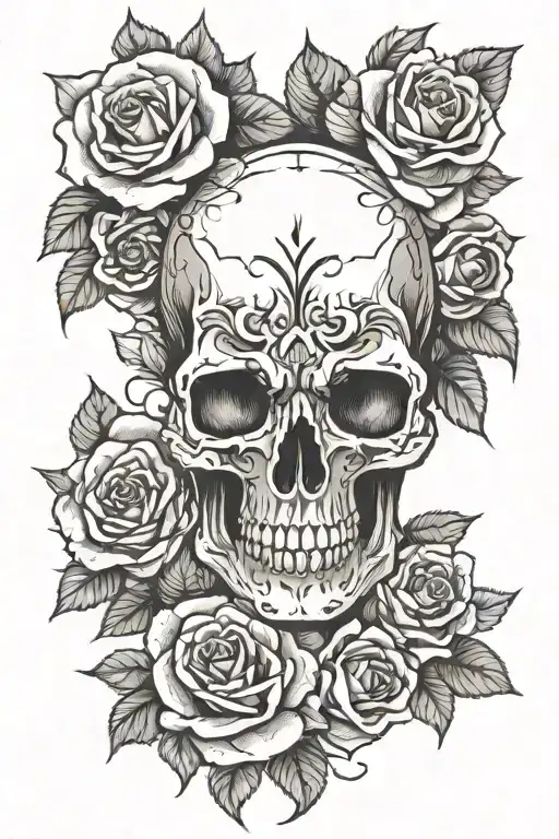 Skull And Roses