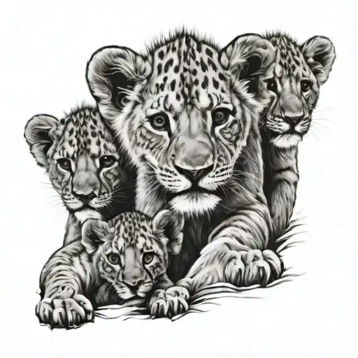 Six Lion Cubs