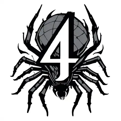 Cyber Tribal And Spider And Number Four