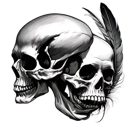 Skulls And Feather