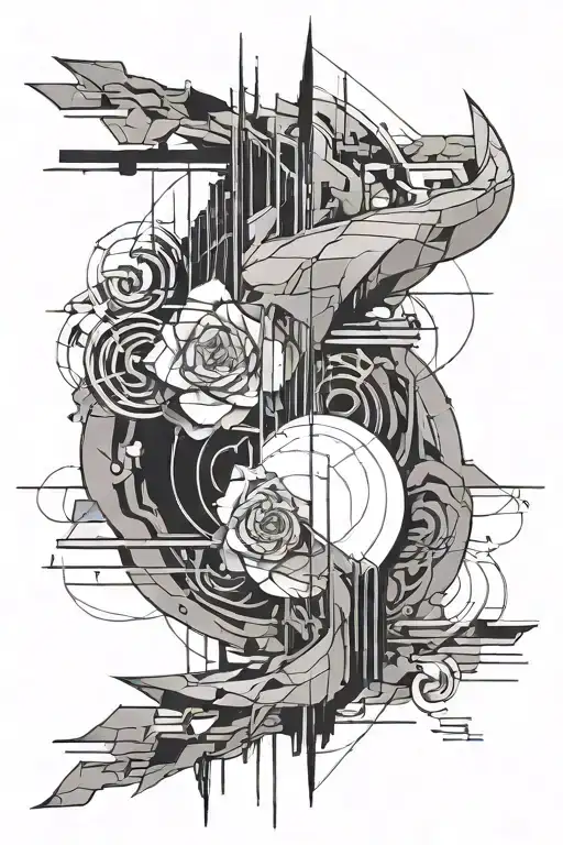 Minimalist Line Sketch With The Concept Proceed Without Certainty